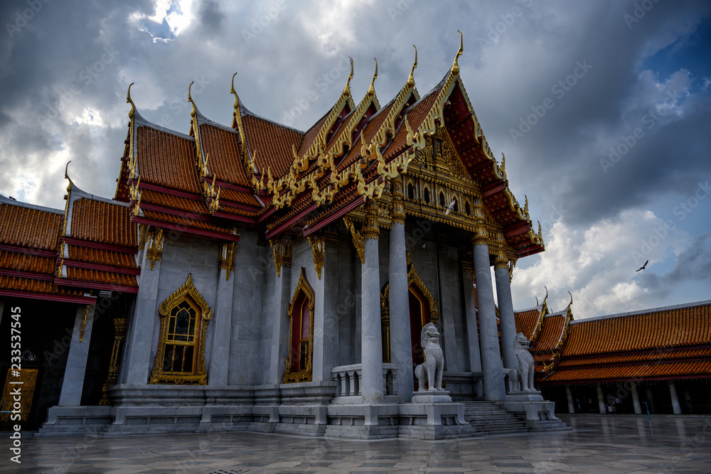 Marble temple or Wat Benchamabopit Dusitvanaram - Bangkok, Thailand