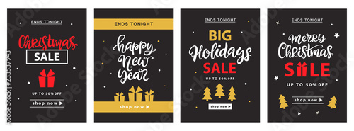 Christmas sale banner template design