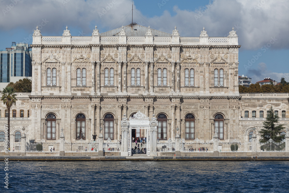 Dolmabache Palace on the Bosphorus, istanbul turkey.