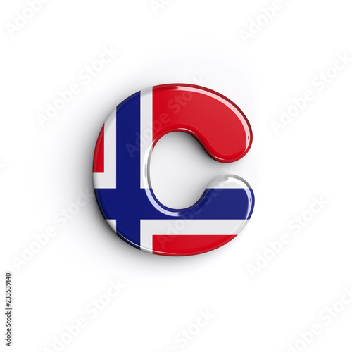 Norway letter C - Lowercase 3d Norway flag font - Norway, Oslo or Nordic countries concept Free Download Norway letter C - Lowercase 3d Norway flag font - Norway, Oslo or Nordic countries concept - GFXLoad