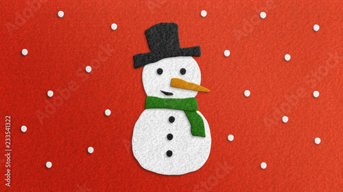 Schneemann aus Filz basteln