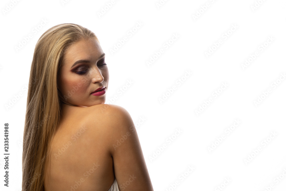 Young seductive blonde woman with stylish make-up Young seductive blonde woman with stylish make-up