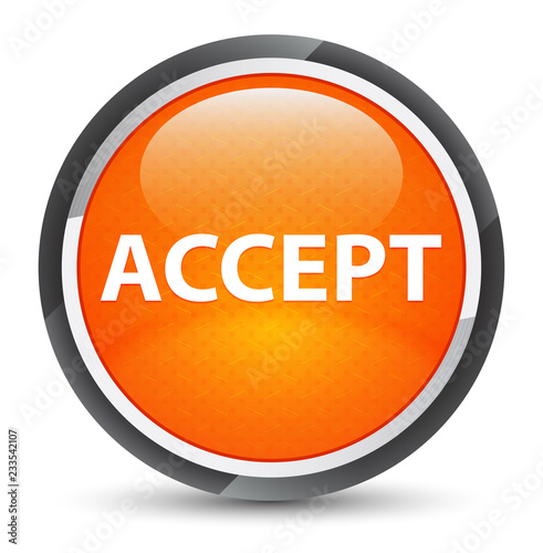 Accept galaxy orange round button