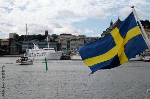 Swedish flag in Stockholm