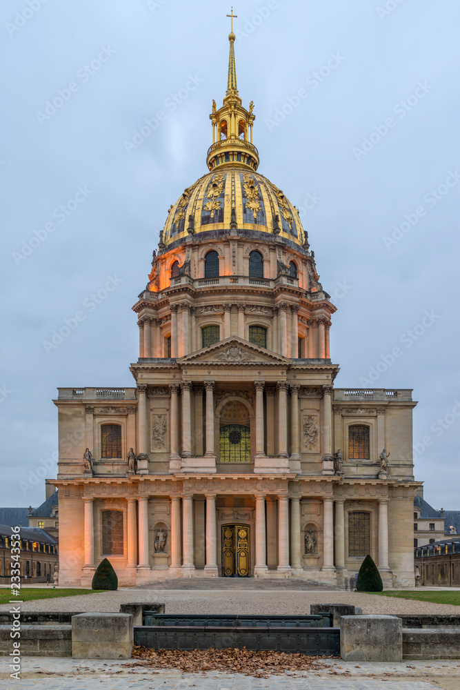 Hotel des Invalides in Paris France final resting place of Napoleon Bonaparte