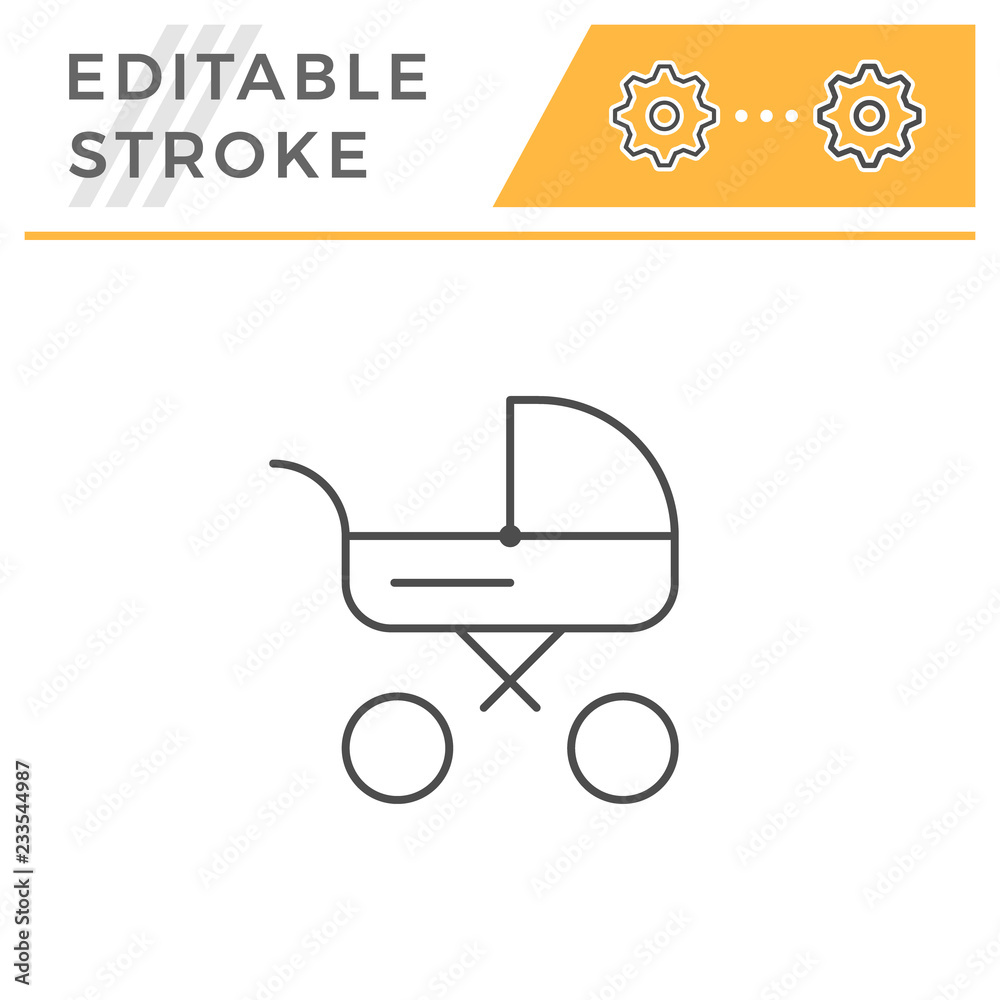 Baby carriage line icon Baby carriage line icon