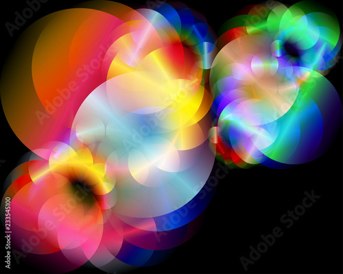Abstract vector design with colorful form