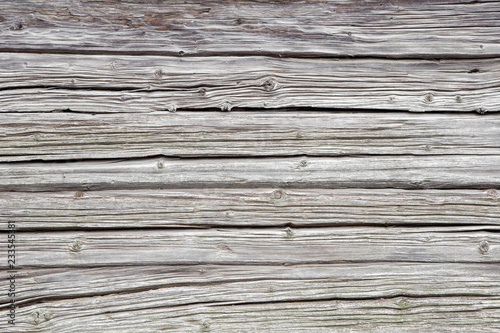 Light gray, old weathered wooden wall with horizontal lines as background. Empty place for text or objects.