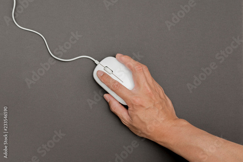 Computer mouse on black background