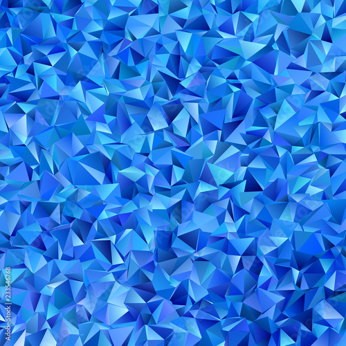 Blue abstract retro irregular triangle background - vector illustration