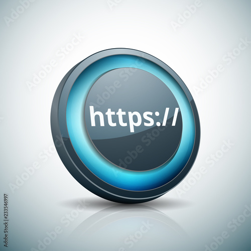 https secure button illustration