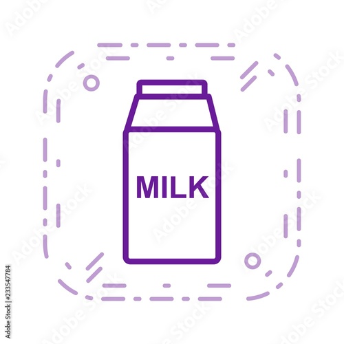 Milk Food Line Complex Icon 