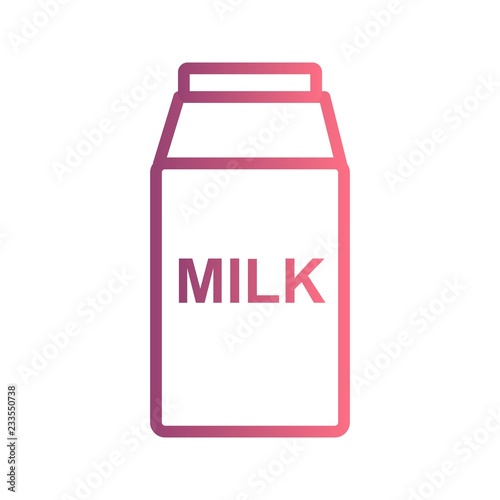  Milk Food Line Gradient Icon