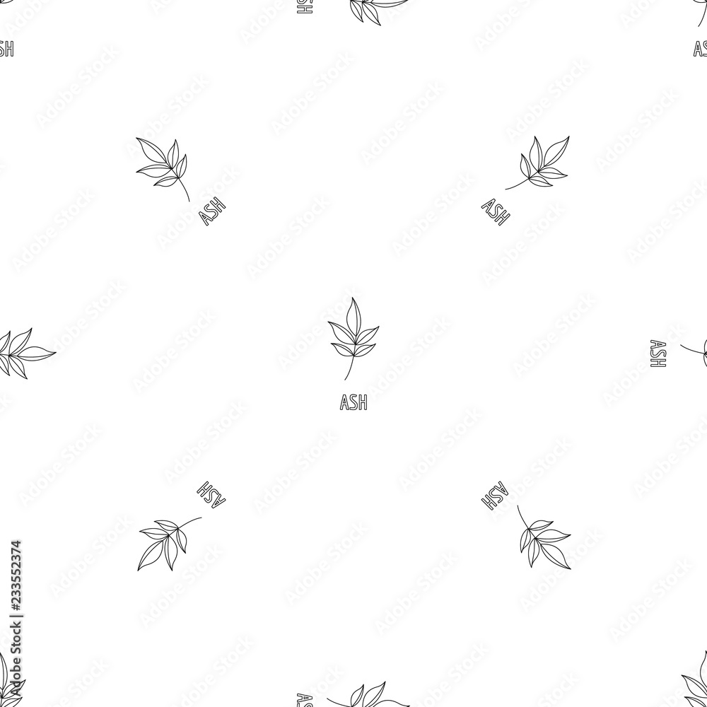 Ash leaf pattern seamless vector repeat geometric for any web design Ash leaf pattern seamless vector repeat geometric for any web design