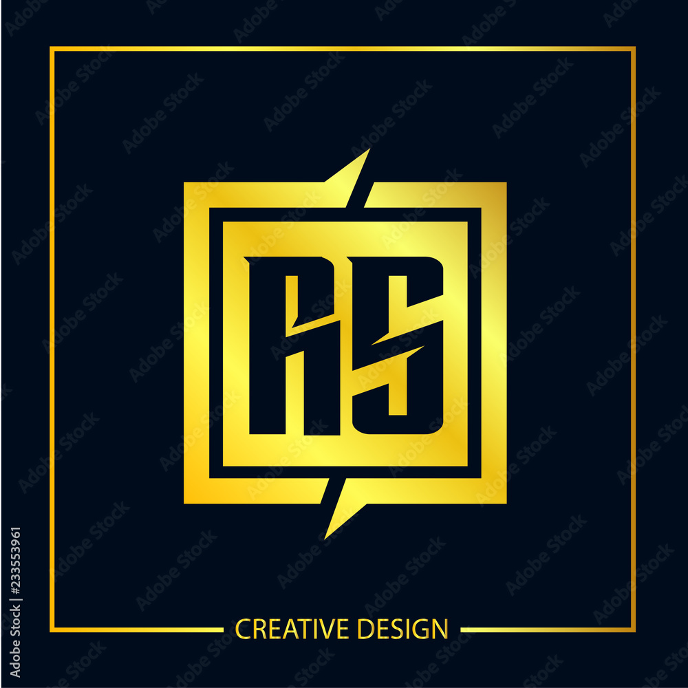 Initial Letter RS Logo Template Design
