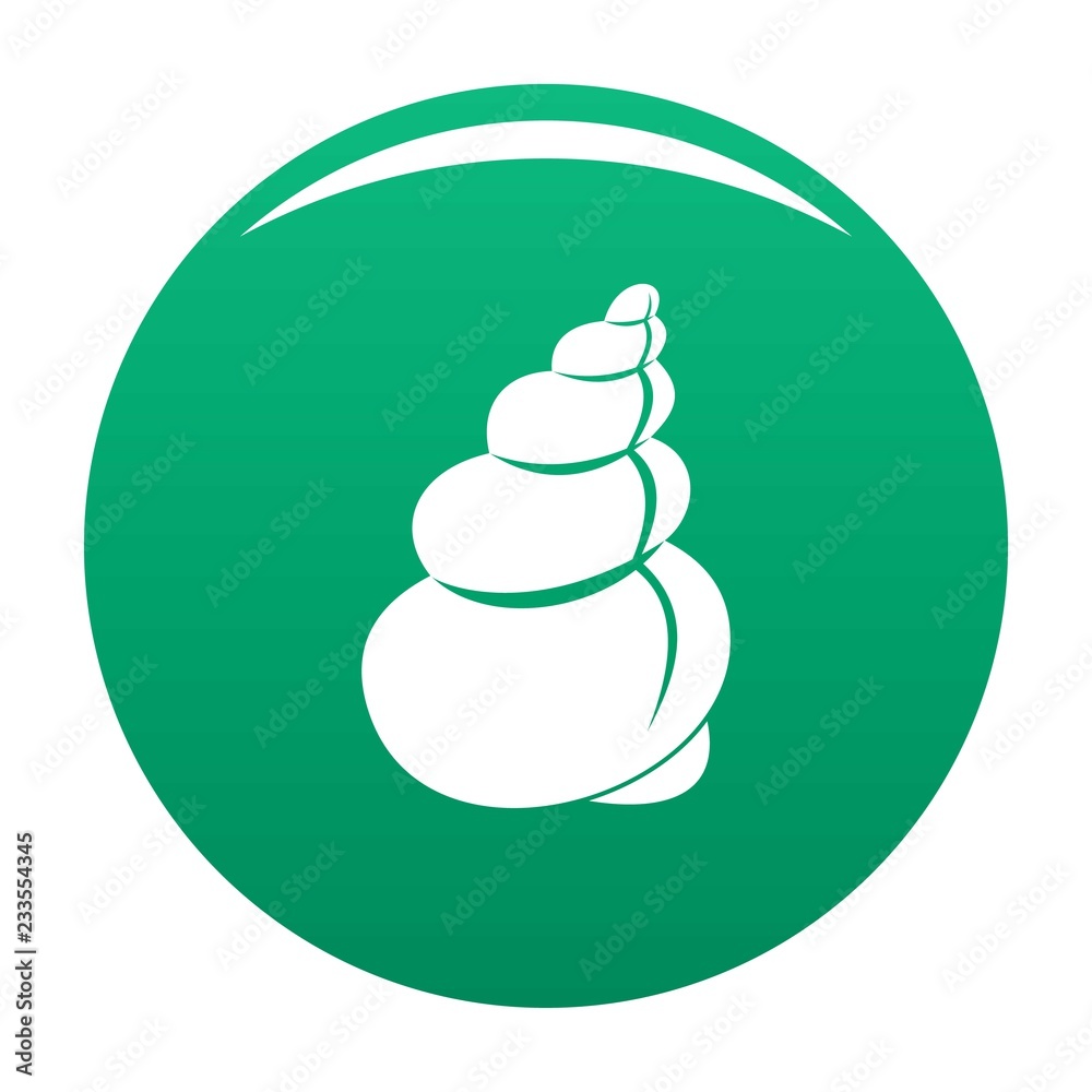 Twisted shell icon. Simple illustration of twisted shell vector icon for any design green Twisted shell icon. Simple illustration of twisted shell vector icon for any design green