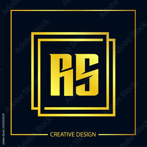 Initial Letter RS Logo Template Design