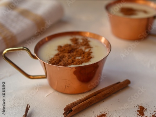 traditional Turkish drink; sahlep. photo