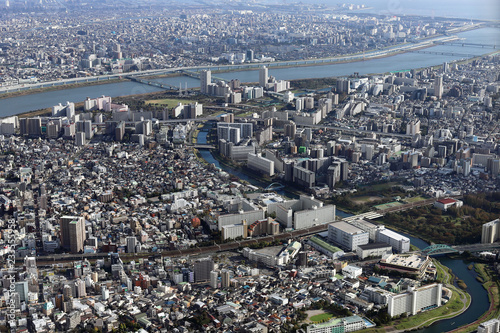 総武線平井駅上空から葛西方面を空撮 photo