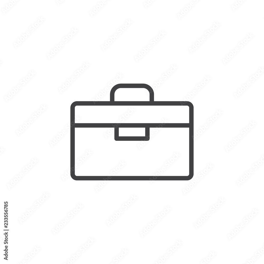 Briefcase, portfolio outline icon. linear style sign for mobile concept and web design. Suitcase simple line vector icon. Symbol, logo illustration. Pixel perfect vector graphics Briefcase, portfolio outline icon. linear style sign for mobile concept and web design. Suitcase simple line vector icon. Symbol, logo illustration. Pixel perfect vector graphics