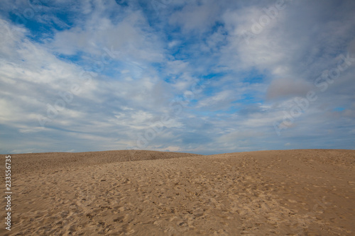 Rabjerg Mile is a migrating coastal dune  Denmark.