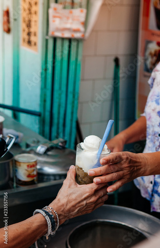 Local Coconut milk ice cream with bean paste Songkhla - Thailand