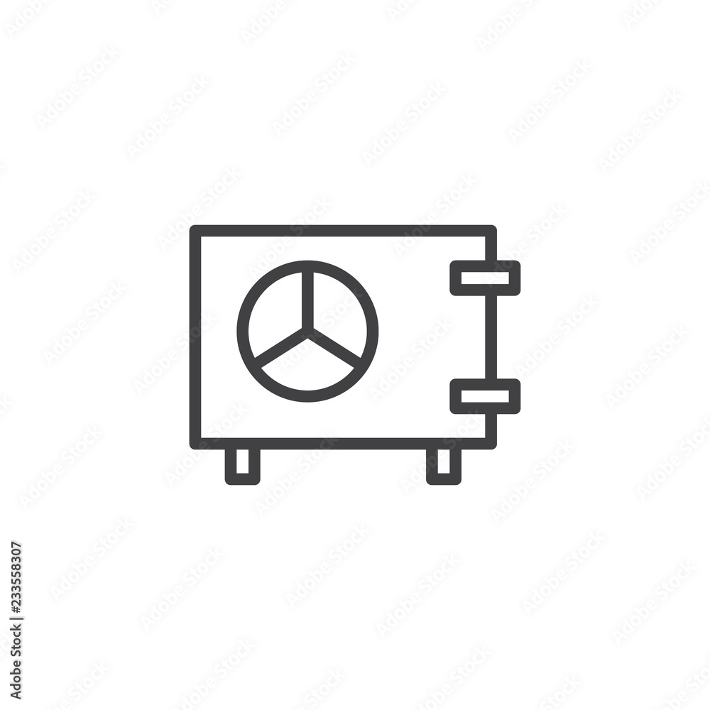 Strong safe outline icon. linear style sign for mobile concept and web design. Safe box simple line vector icon. Symbol, logo illustration. Pixel perfect vector graphics Strong safe outline icon. linear style sign for mobile concept and web design. Safe box simple line vector icon. Symbol, logo illustration. Pixel perfect vector graphics