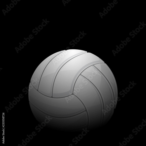 Volleyball black background