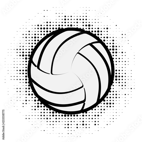 Volleyball black outline