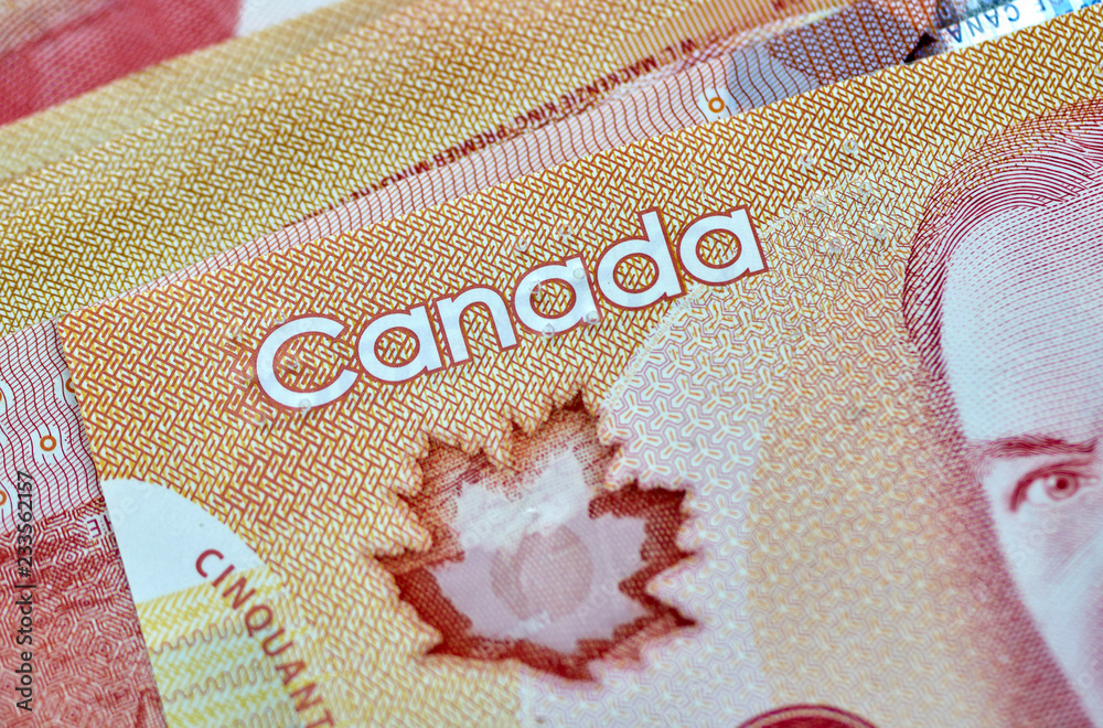 Obraz premium canadian dollars concept