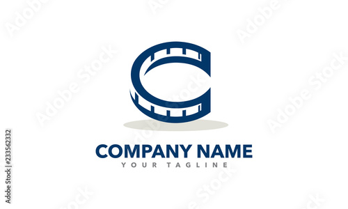 C Media Ring Simple Logo Template
