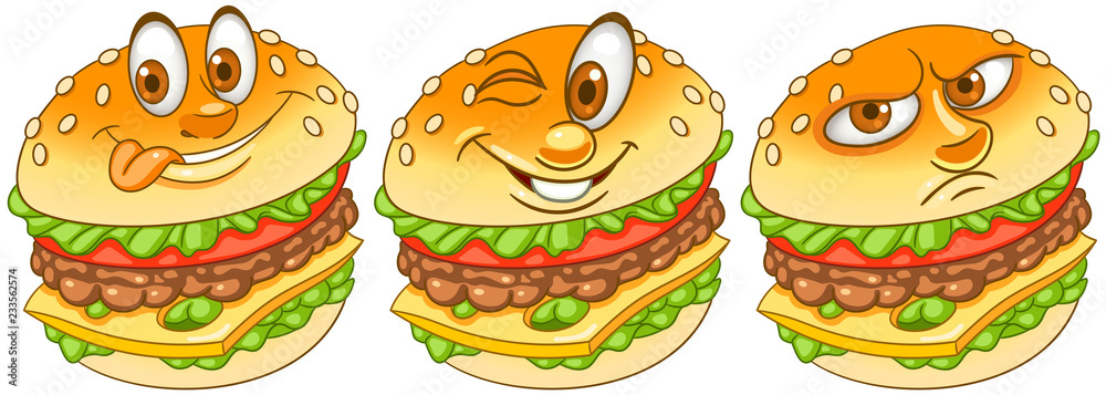 Burger. Hamburger. Cheeseburger. Fast Food concept Burger. Hamburger. Cheeseburger. Fast Food concept