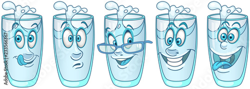 Water Glass. Beverage Drink concept