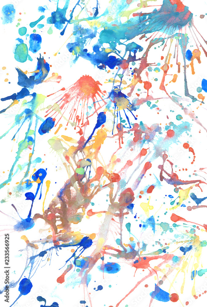 watercolor art hand paint on white Abstract background.