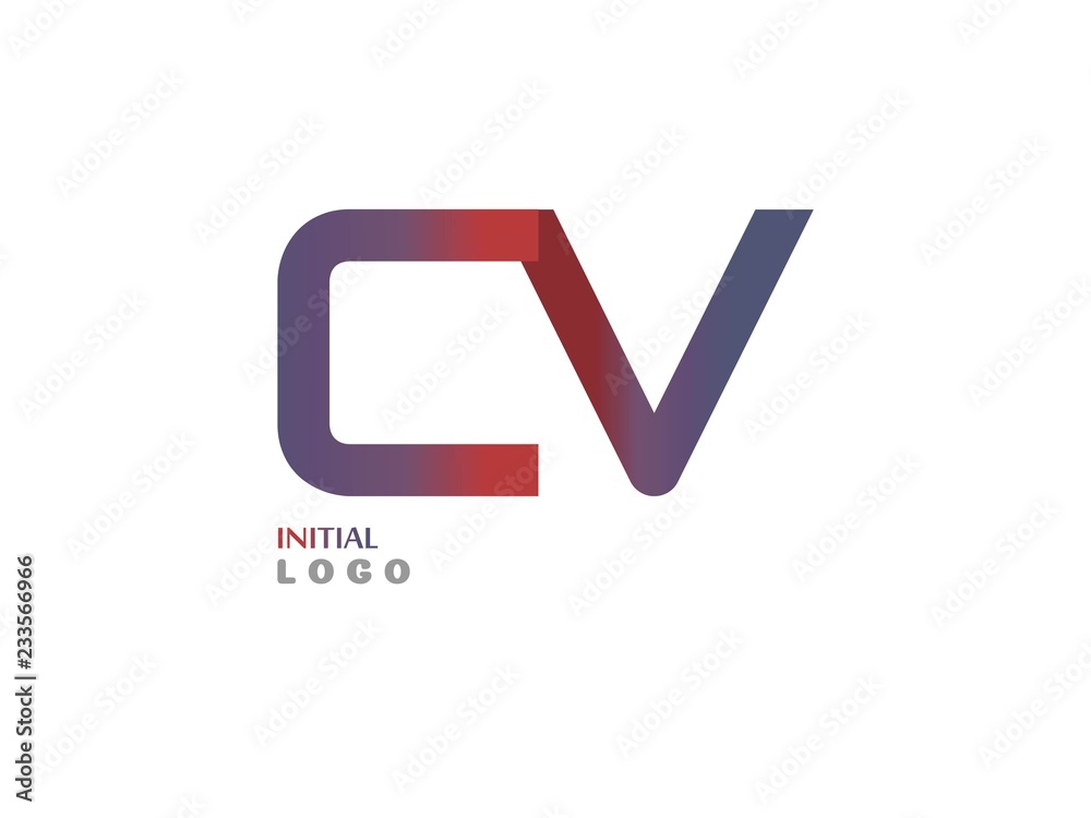 CV Initial Logo for your startup venture CV Initial Logo for your startup venture