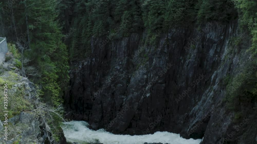An aerial shot of the canyon near Cleveland Dam, North Vancouver. An aerial shot of the canyon near Cleveland Dam, North Vancouver.