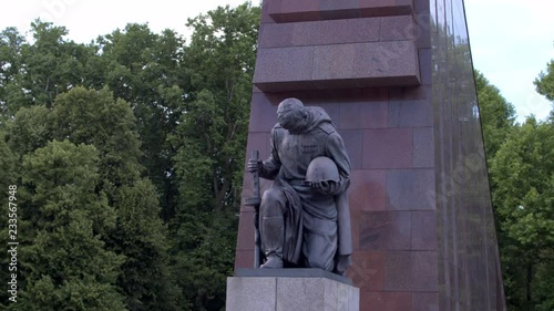 Monument to the Russian soldier close-up. photo