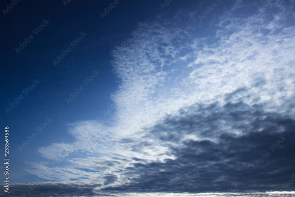 cirrus clouds in the evening at sunset. St. Petersburg cirrus clouds in the evening at sunset. St. Petersburg