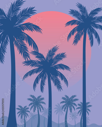 palm sun illustration © artXLabs