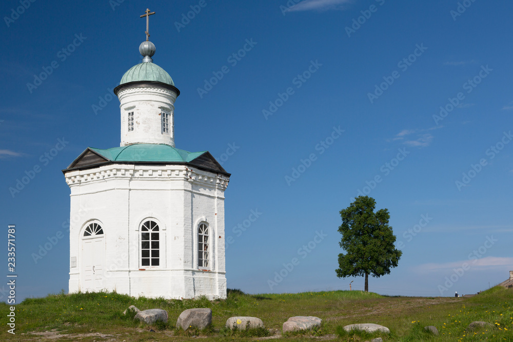 Chapel on the shore of the White Sea, Solovetsky Monastery, Russia