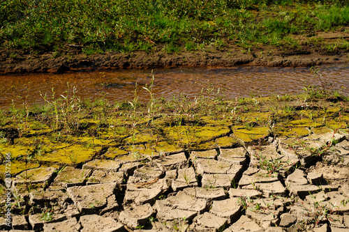 Europa, Deutschland, Sachsen, Osterzgebirge, Landkreis Sächsische Schweiz, Talsperre Lehnmühle, ausgetrocknetes Becken,