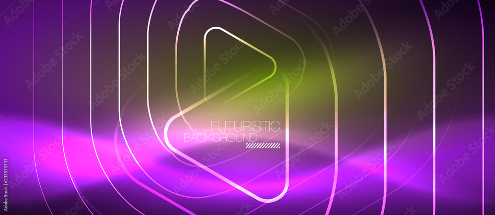 Color shiny neon lights background with abstract lines Color shiny neon lights background with abstract lines