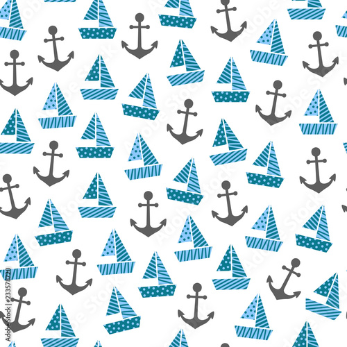 a seamless boat pattern for every background