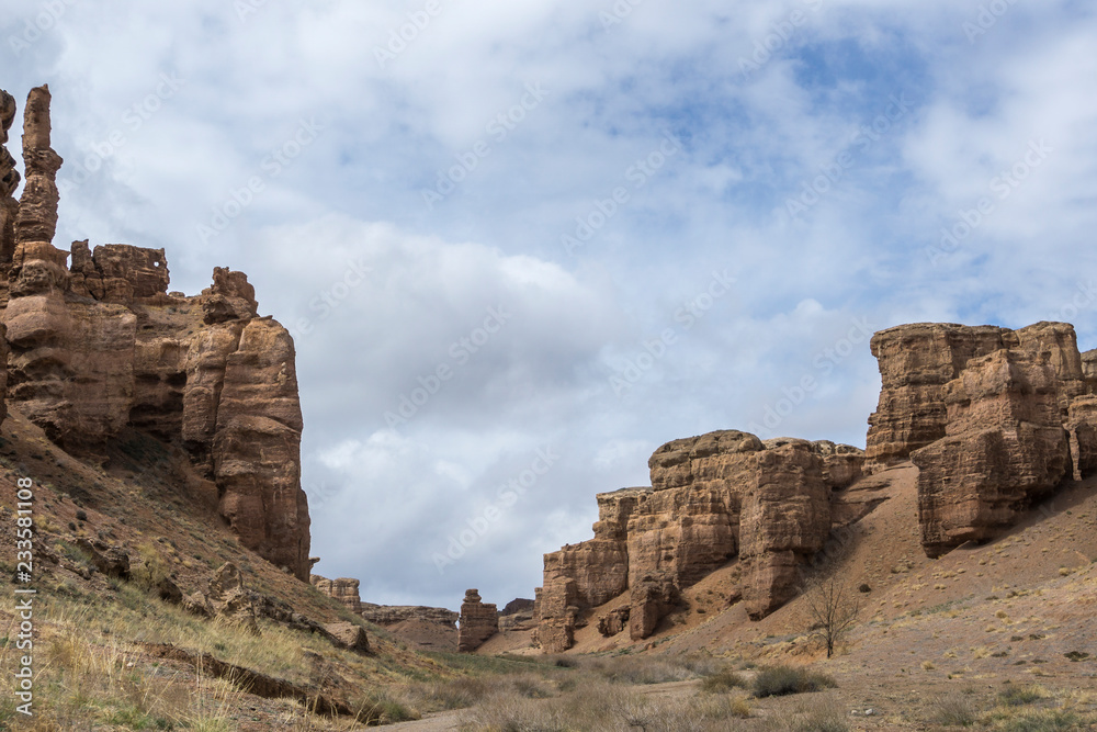 View over Sharyn or Charyn Canyon, Kazakhstan, second biggest canyon in the world View over Sharyn or Charyn Canyon, Kazakhstan, second biggest canyon in the world