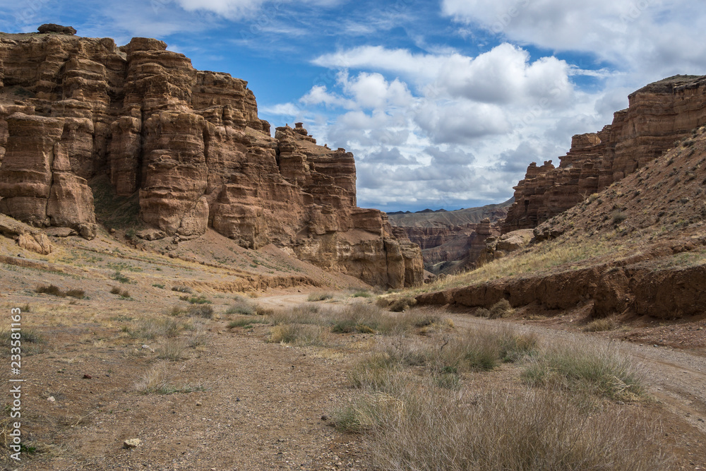 Charyn canyon is a landmark of Kazakhstan,a unique natural monument near Almaty