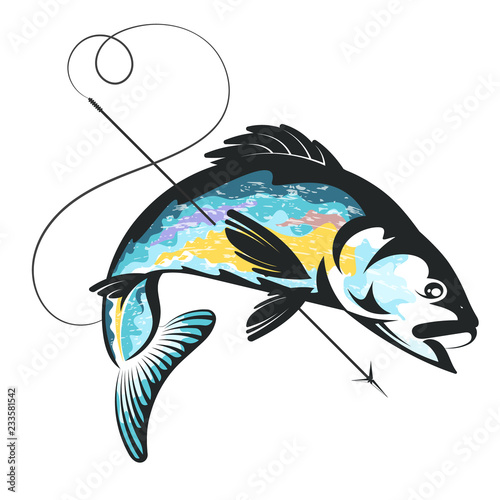Harpoon fishing vector