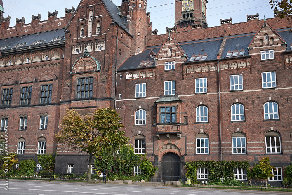 Fototapeta premium Copenhagen, Denmark - October 09, 2018 : View of Copenhagen city hall