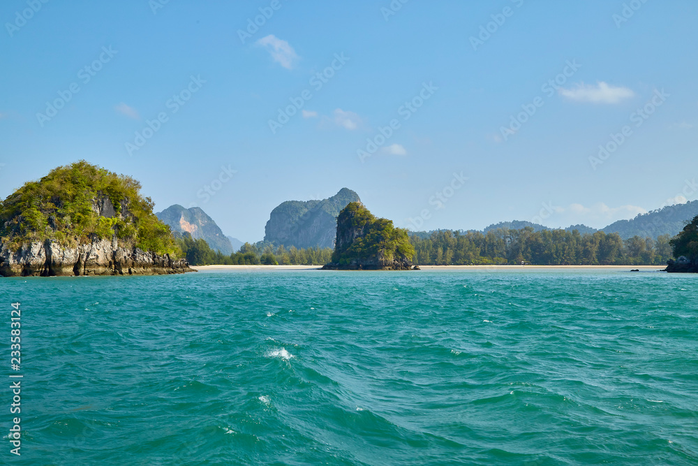 Island in the blue sky in Thailand
