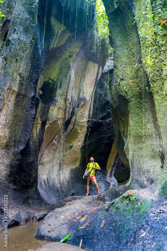 Hiking through the Atlantic Rainforest inside Itaimbezinho Canyon