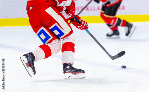 Ice hockey players during a game
